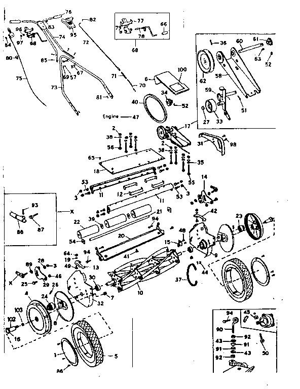 Craftsman 53681960 replacement parts diagram