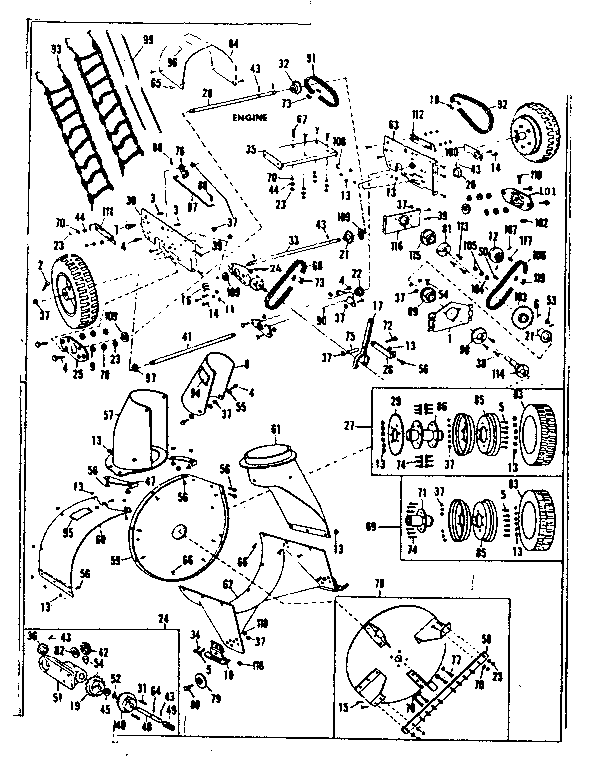 Craftsman 53682540 replacement parts diagram