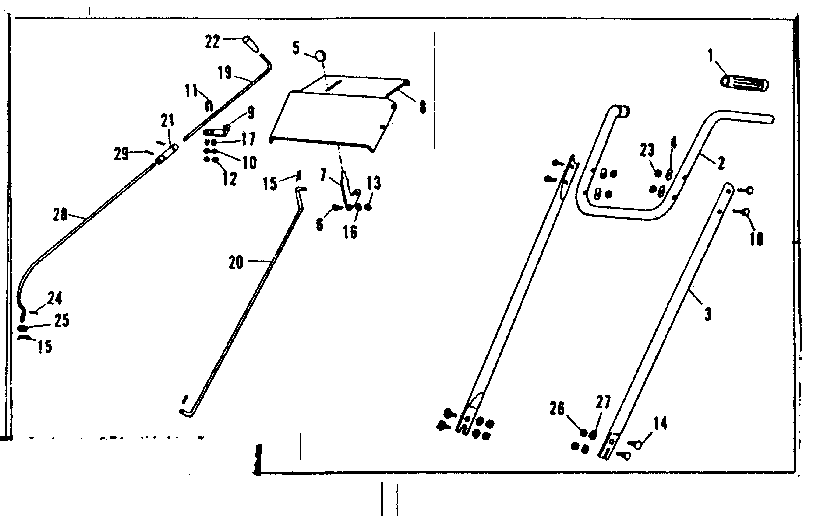Craftsman 53682540 handle assembly diagram