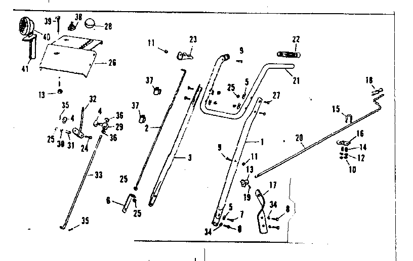 Craftsman 53682563 handle assembly diagram