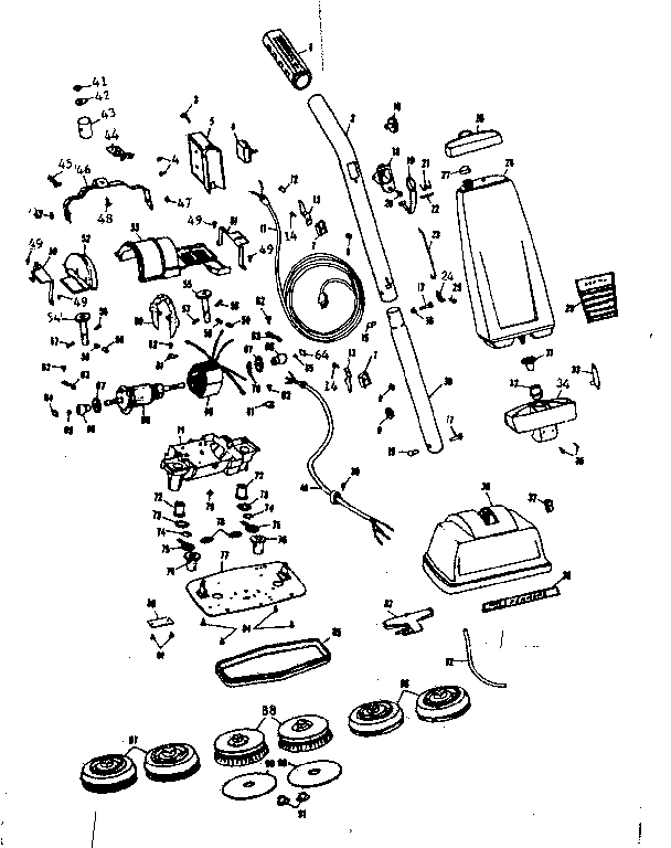 Kenmore 10070620 floor polisher diagram