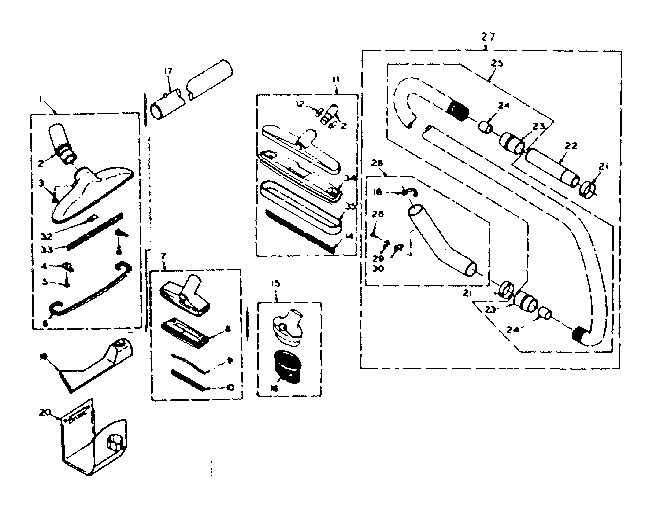 Kenmore A1262 attachment parts diagram