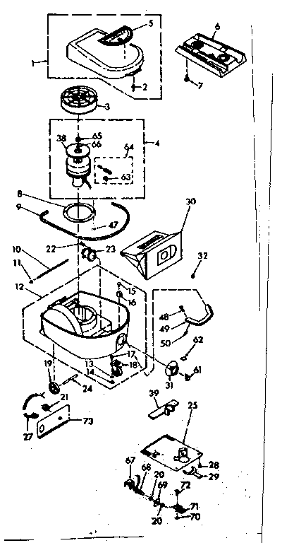 Kenmore 11686520 base assembly diagram