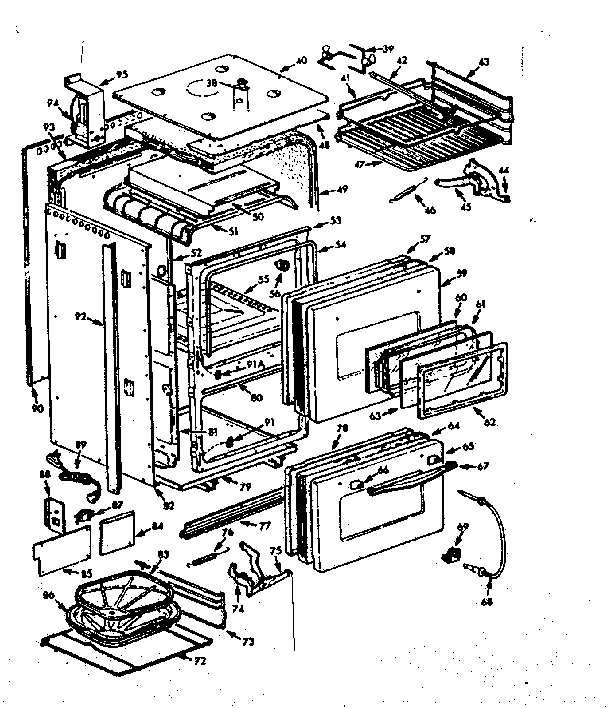 Kenmore 1033266720 body section diagram