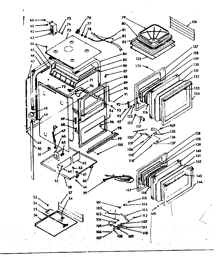 Kenmore 1033266751 body section diagram