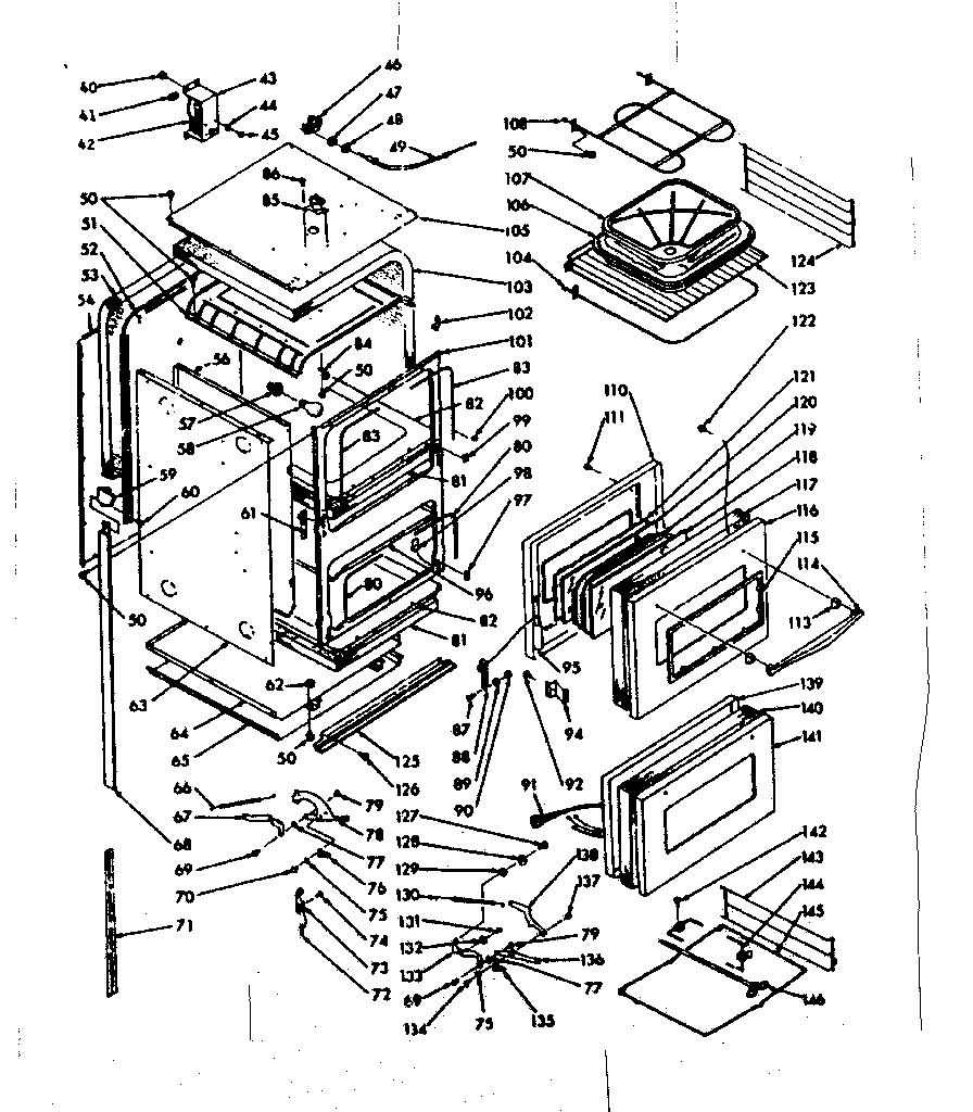 Kenmore 1034266720 body section diagram