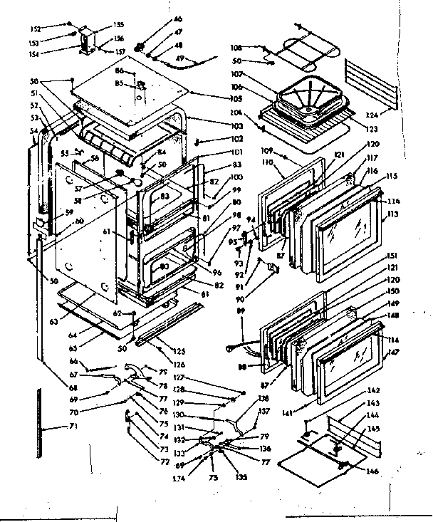 Kenmore 1034266751 body section diagram