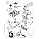 Kenmore 1034326740 cooktop and controls diagram