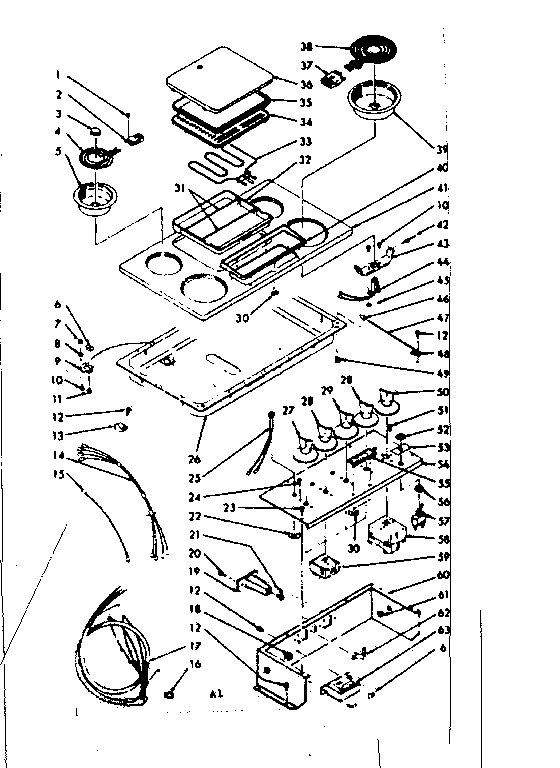 Kenmore 1034366760 cooktop diagram