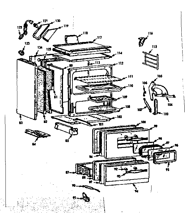 Kenmore 103714631 body section diagram