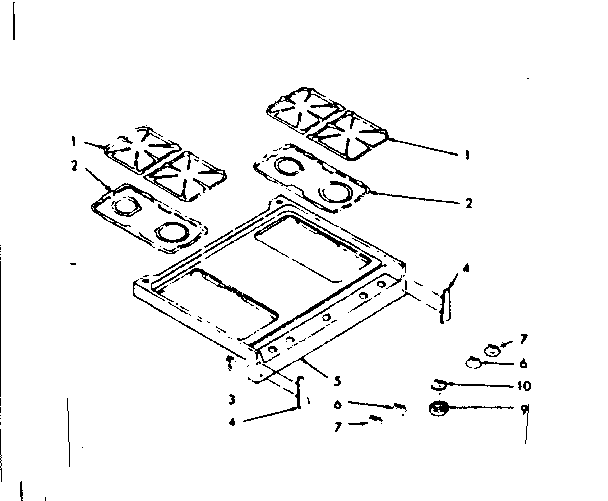 Kenmore 1037406700 main top section diagram