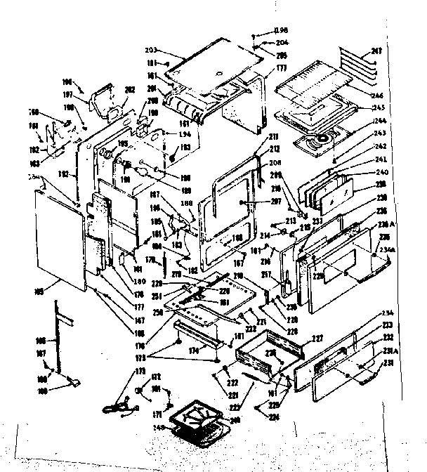 Kenmore 1037406700 body section diagram