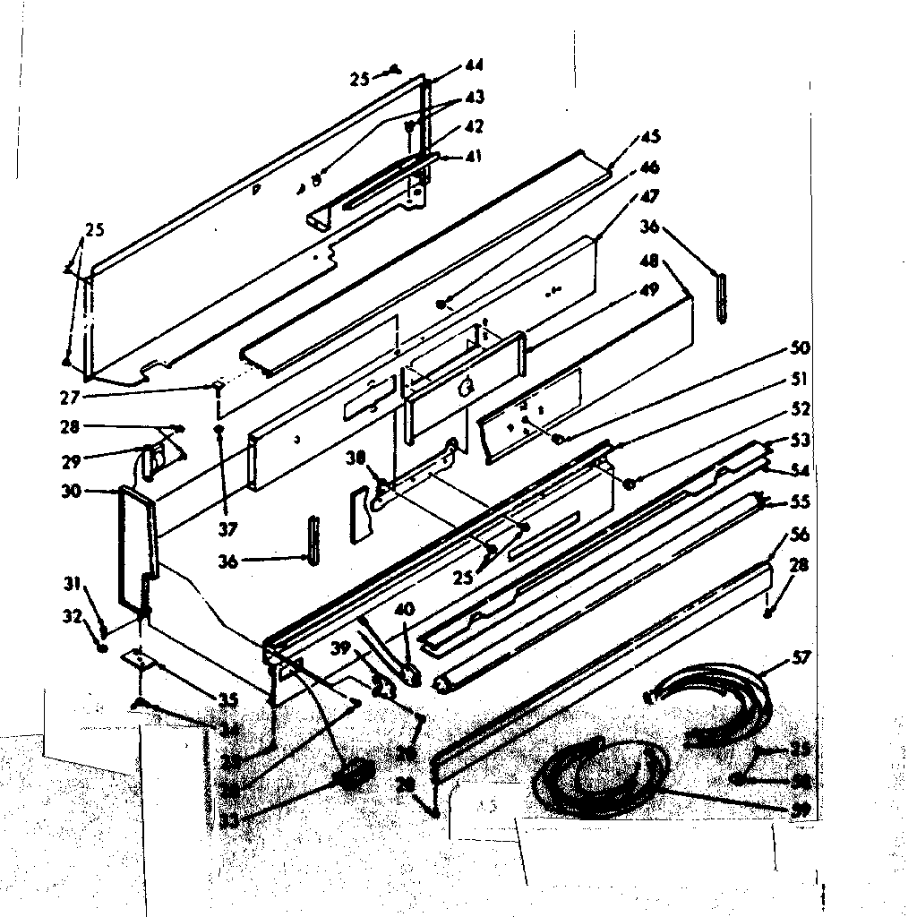 Kenmore 1037406741 backguard section diagram