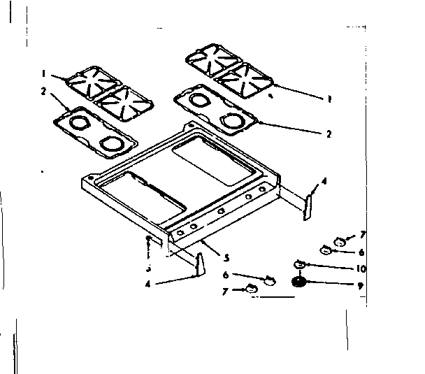 Kenmore 1037406741 main top section diagram