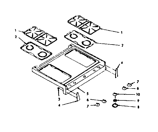 Kenmore 1037446840 main top section diagram