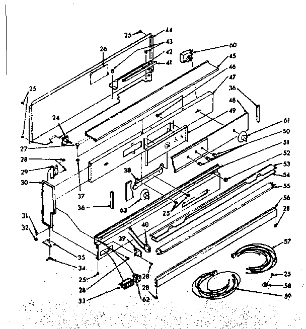 Kenmore 1037446840 backguard section diagram