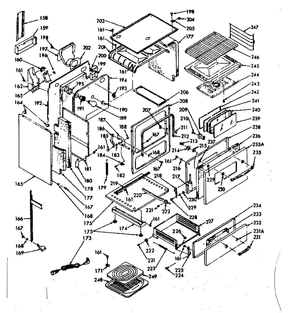 Kenmore 1037446840 body section diagram
