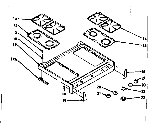Kenmore 1037526740 main top section diagram