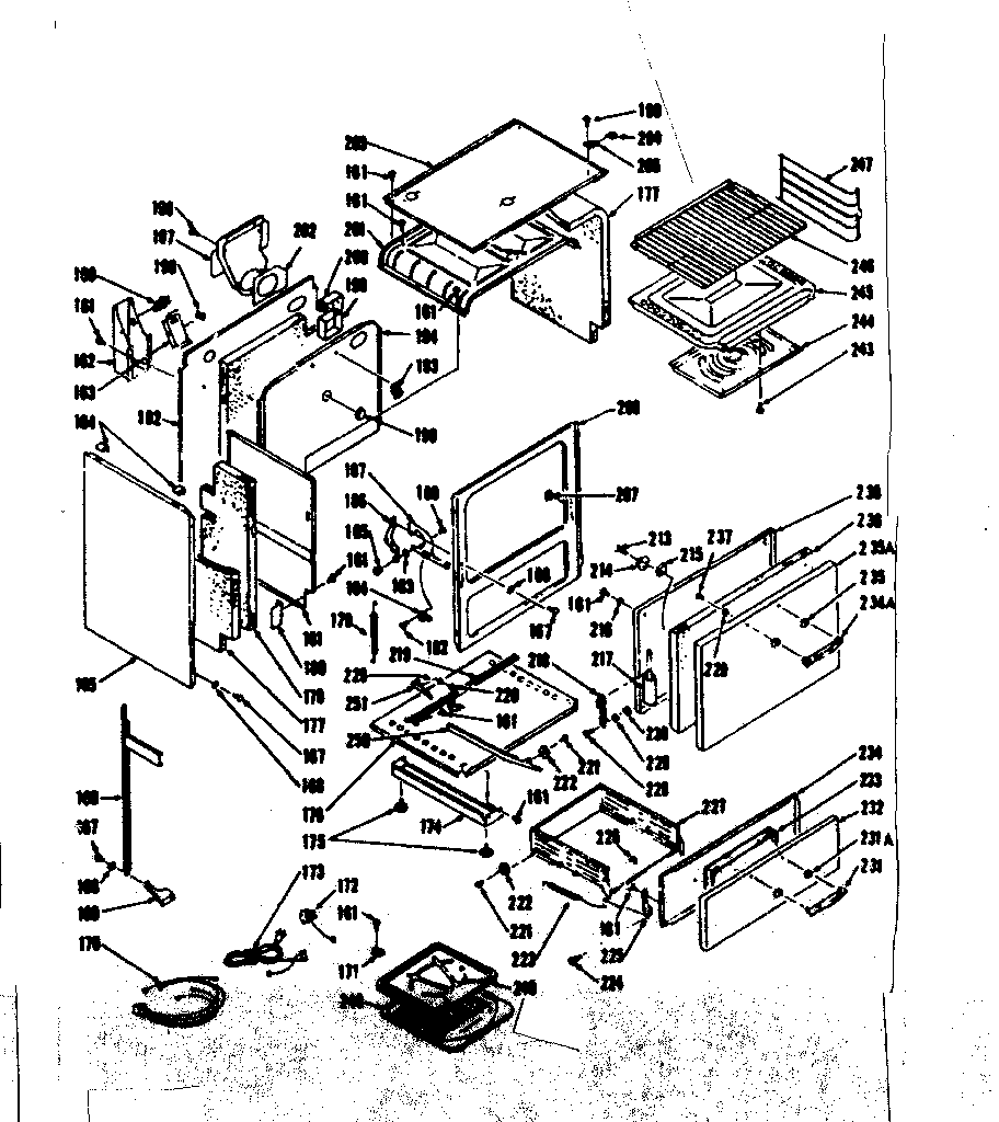 Kenmore 1037526740 lower body section diagram