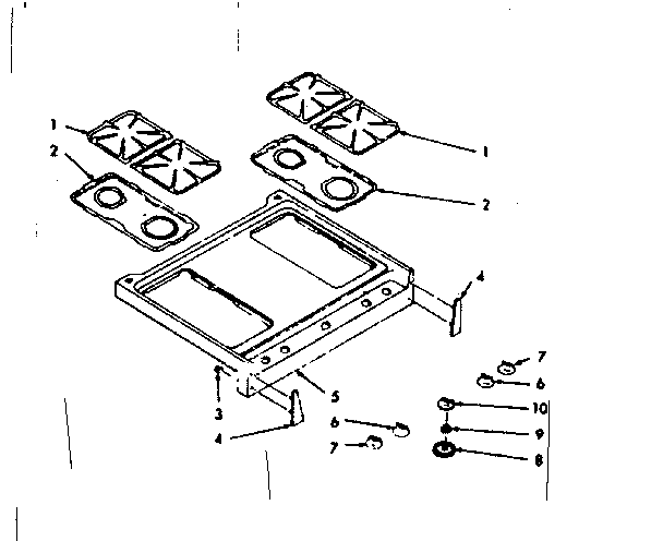 Kenmore 1037646700 maintop section diagram