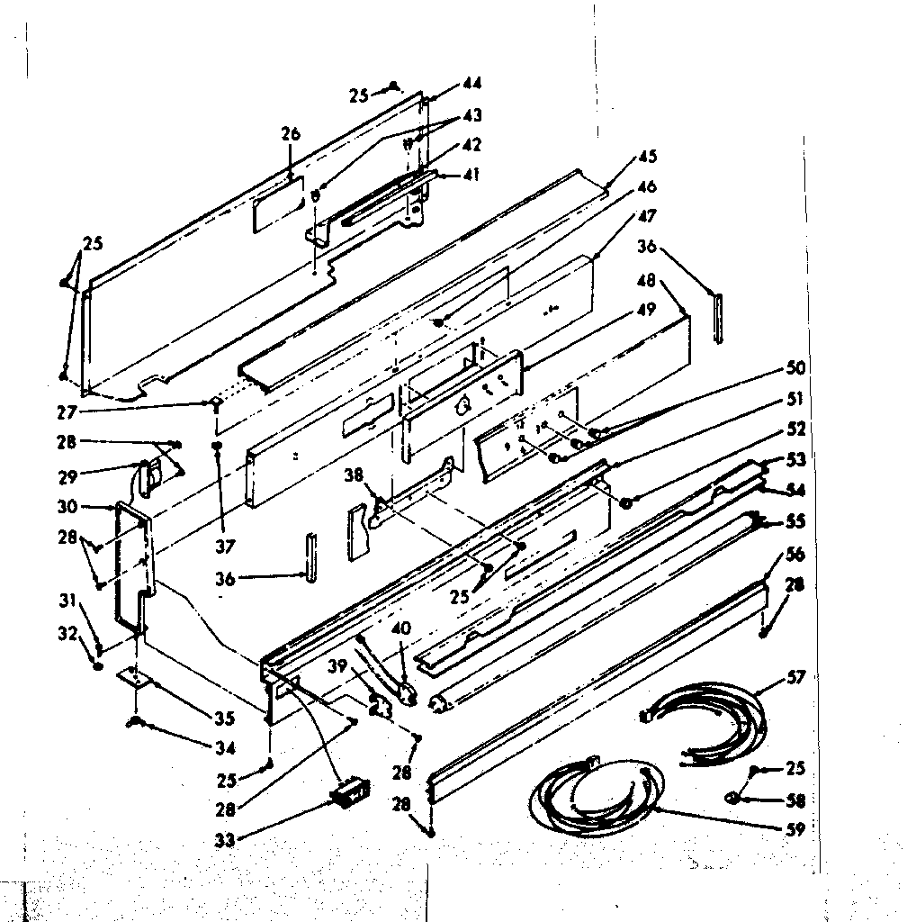 Kenmore 1037646700 backguard section diagram