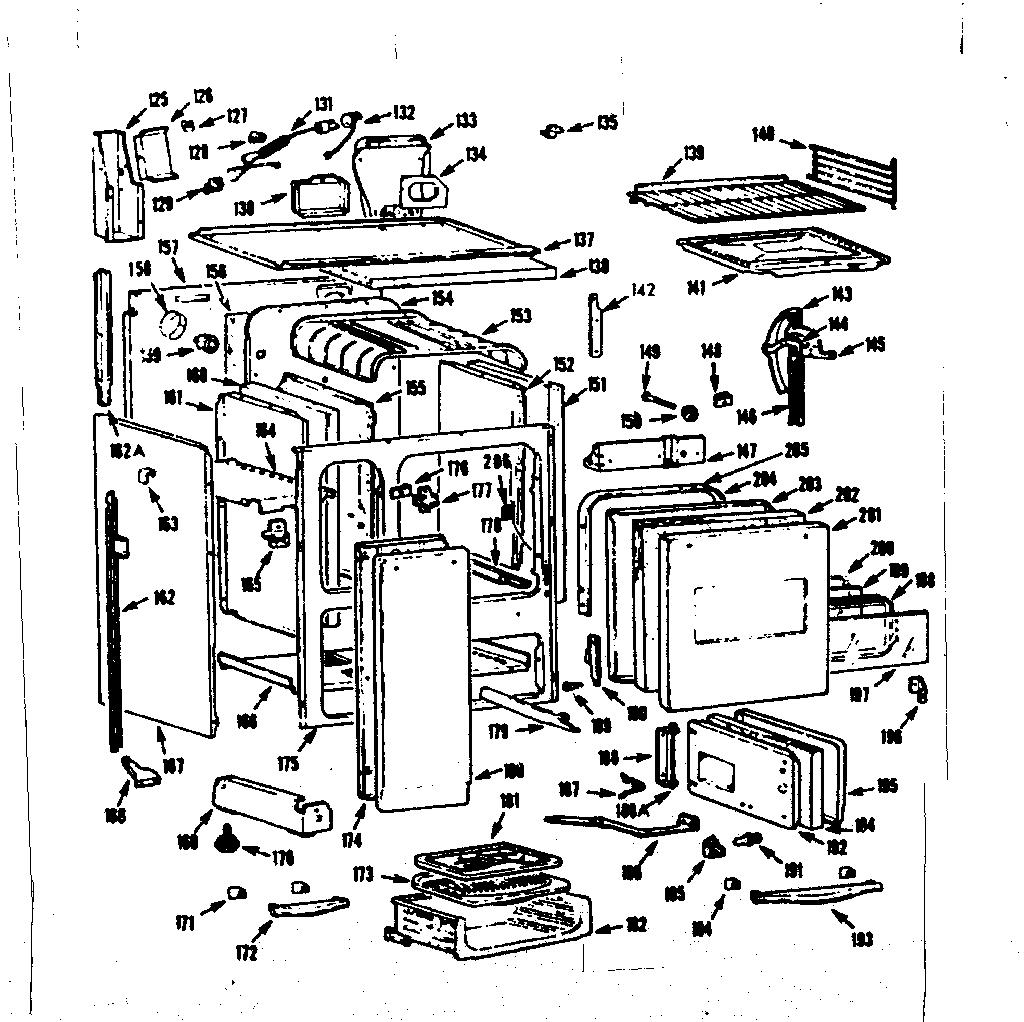 Kenmore 1037646700 body section diagram