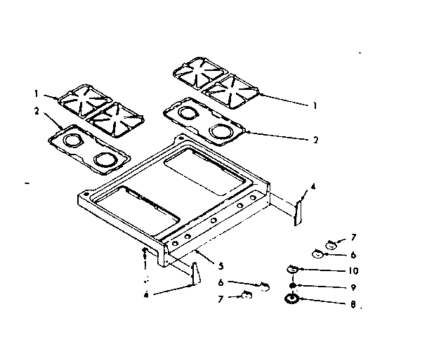 Kenmore 1037646701 maintop section diagram