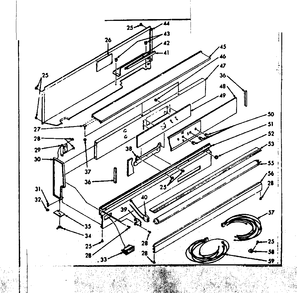 Kenmore 1037666740 backguard section diagram