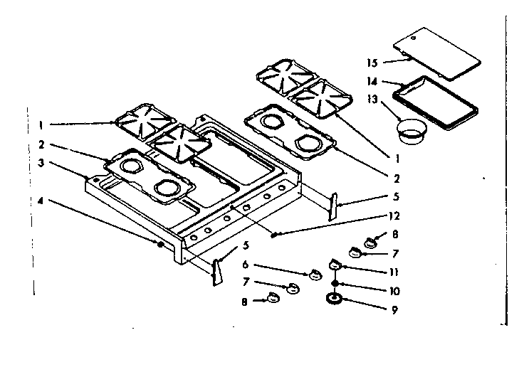 Kenmore 1037666761 main top section diagram
