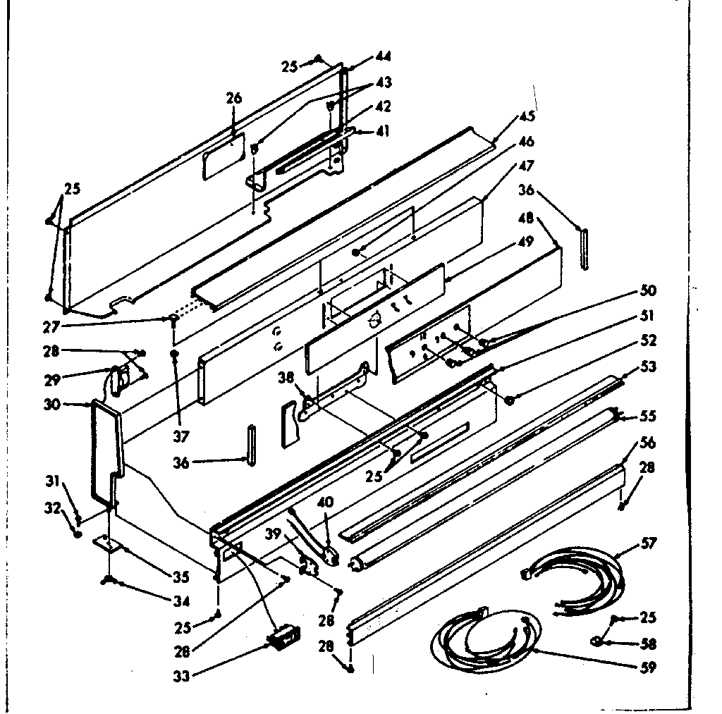 Kenmore 1037666761 backguard section diagram