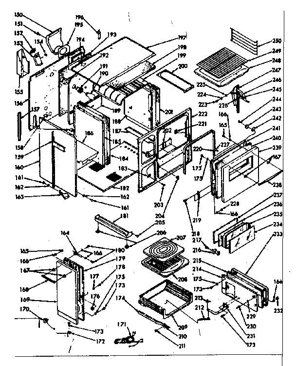 Kenmore 1037666761 body section diagram
