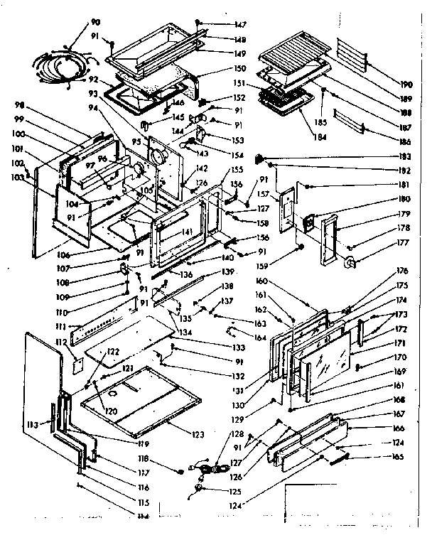 Kenmore 1037706740 body section diagram