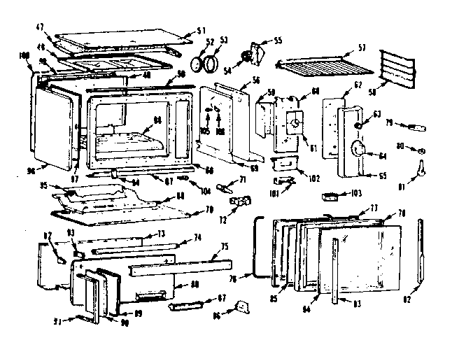 Kenmore 1037786602 eye level oven diagram