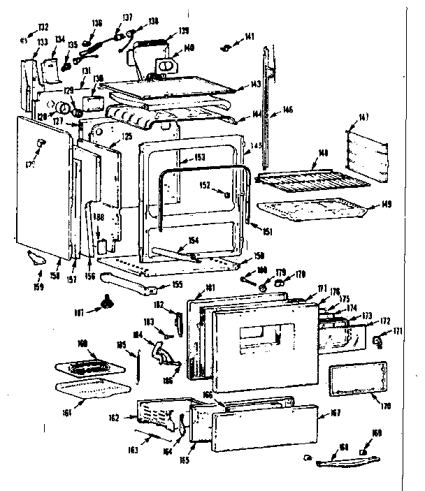 Kenmore 1037786602 body section diagram