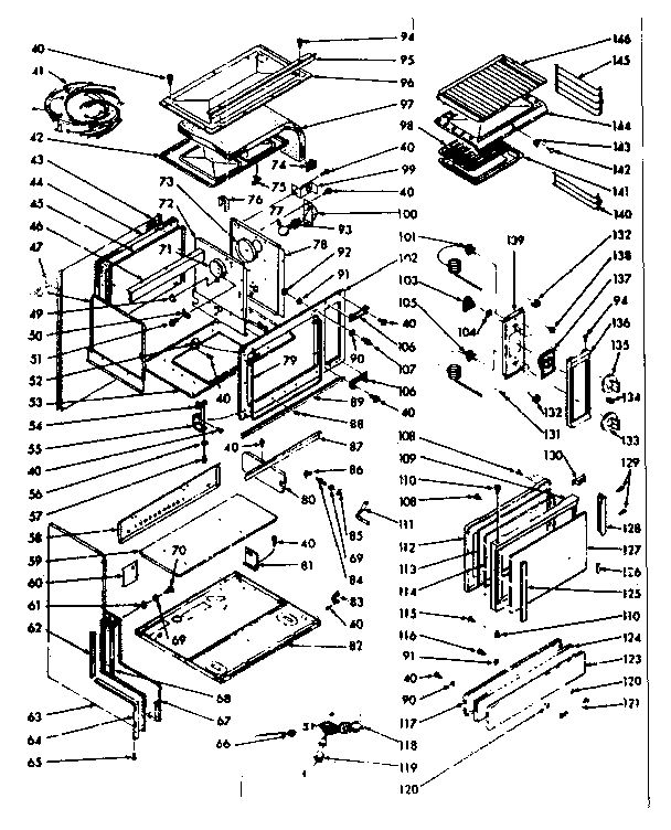 Kenmore 1037806700 upper body section diagram