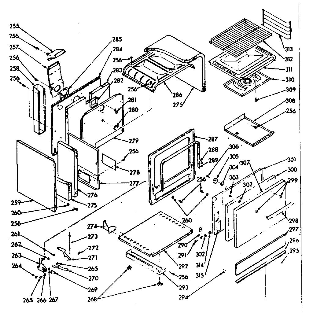 Kenmore 1037806700 lower body section diagram