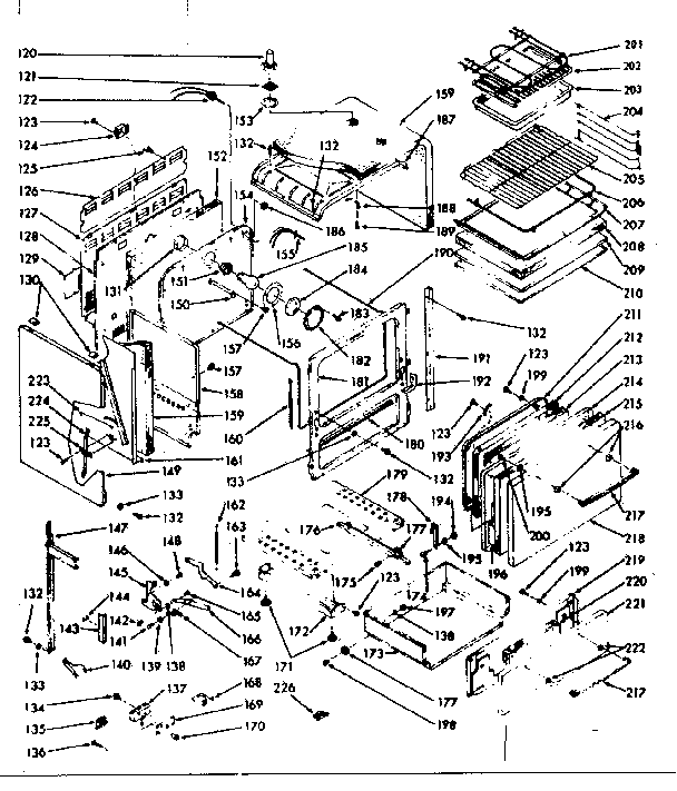 Kenmore 1039336700 body section diagram
