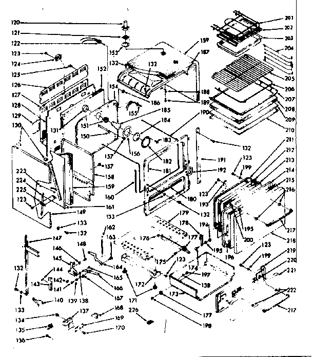 Kenmore 1039336741 body section diagram
