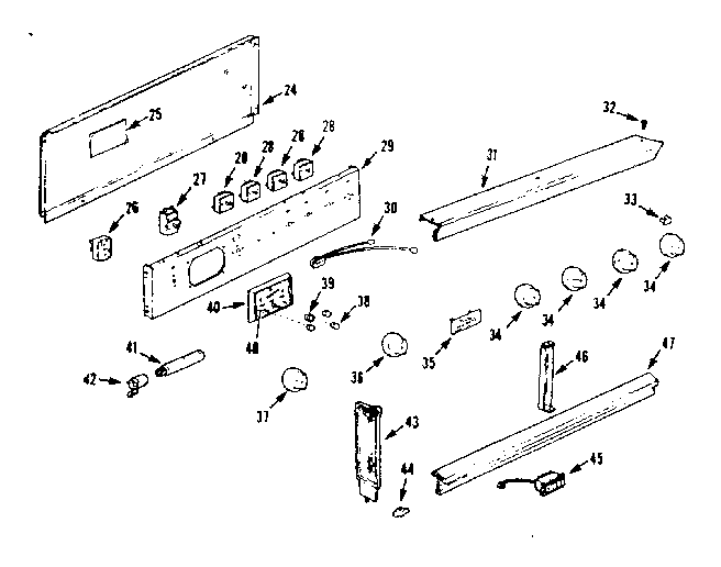 Kenmore 1039346662 backguard section diagram