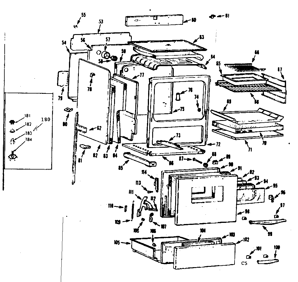 Kenmore 1039346662 body section diagram