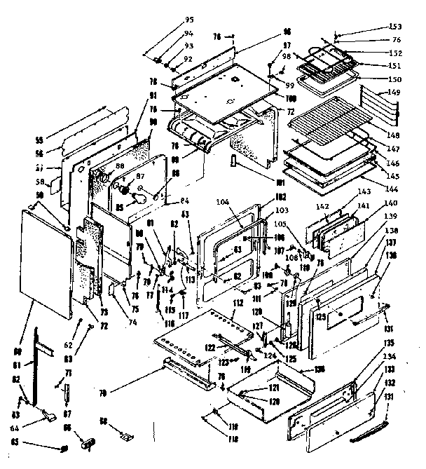 Kenmore 1039366662 body section diagram