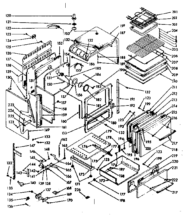 Kenmore 1039376700 body section diagram