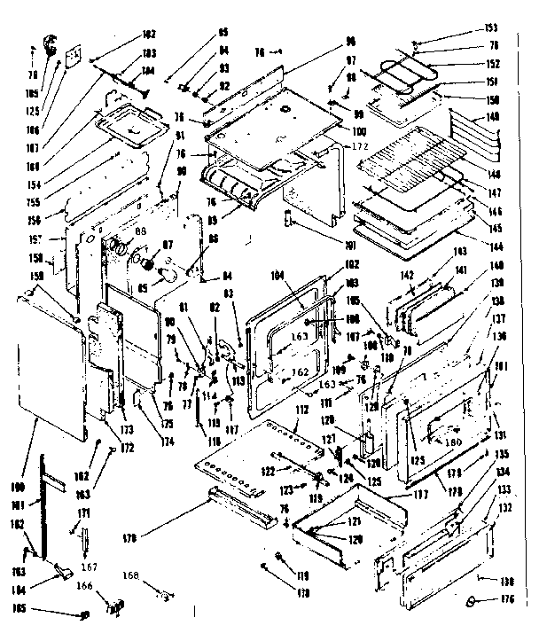 Kenmore 1039386602 body section diagram
