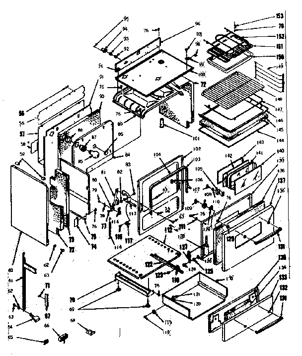 Kenmore 1039386700 body section diagram