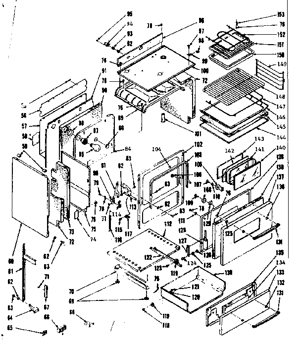 Kenmore 1039406760 body section diagram