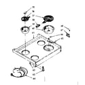 Kenmore 1039426700 main top section diagram