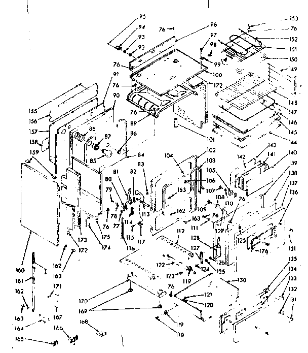 Kenmore 1039426700 body section diagram