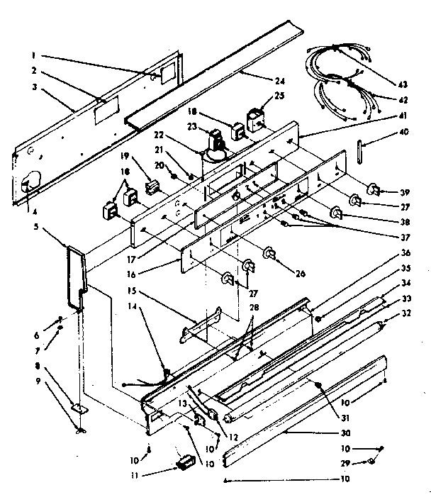 Kenmore 1039426701 backguard section diagram