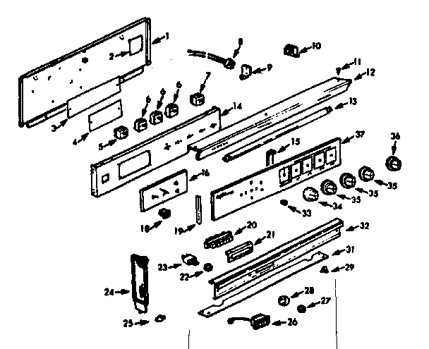 Kenmore 1039466663 backguard section diagram