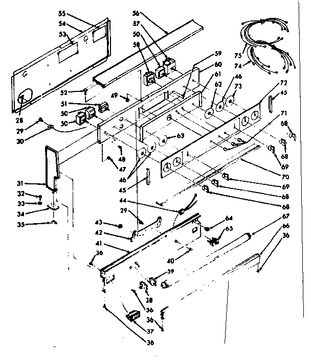 Kenmore 1039466730 backguard section diagram